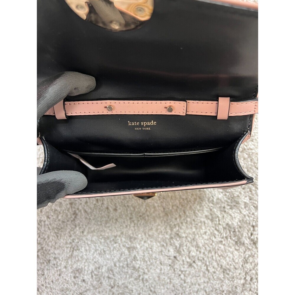 Kate Spade Neve Medium Convertible Flap Shoulder Bag - Rosy Cheeks/black/sparrow - Picture 11 of 11